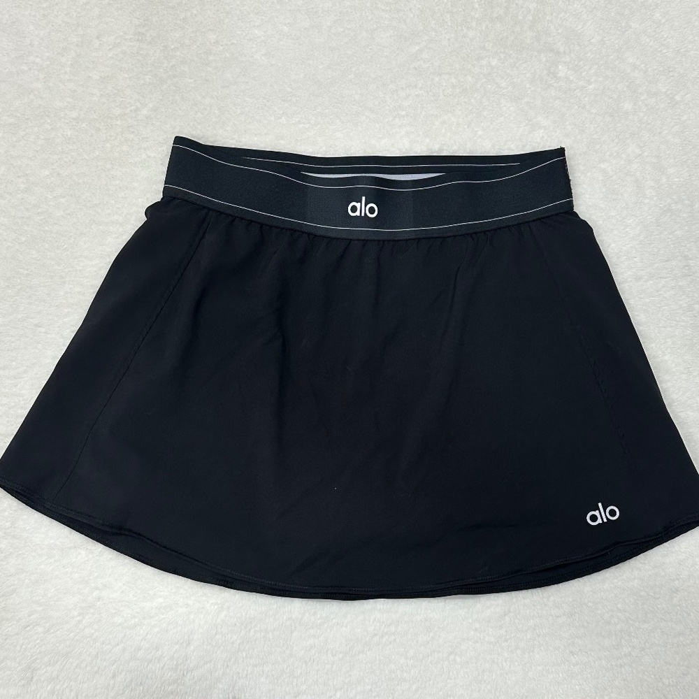 ALO Yoga Black Match Point Skirt